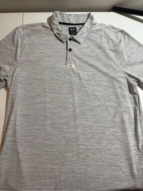 Oakley Men's Light Heather Gray Polo Shirt